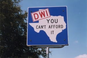 texas dwi sign